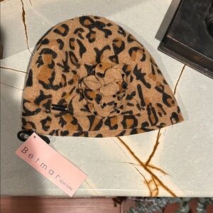 Betmar Kids Tan Leopard Hat